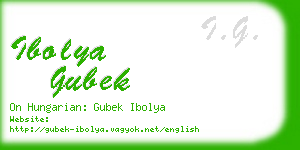 ibolya gubek business card